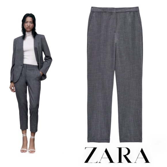 Zara Pants & Jumpsuits Zara Women Navy Cuffed Pants Poshmark